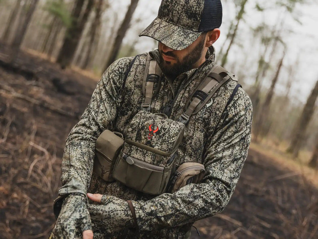 man in badlands wind weave fabric hunting gear